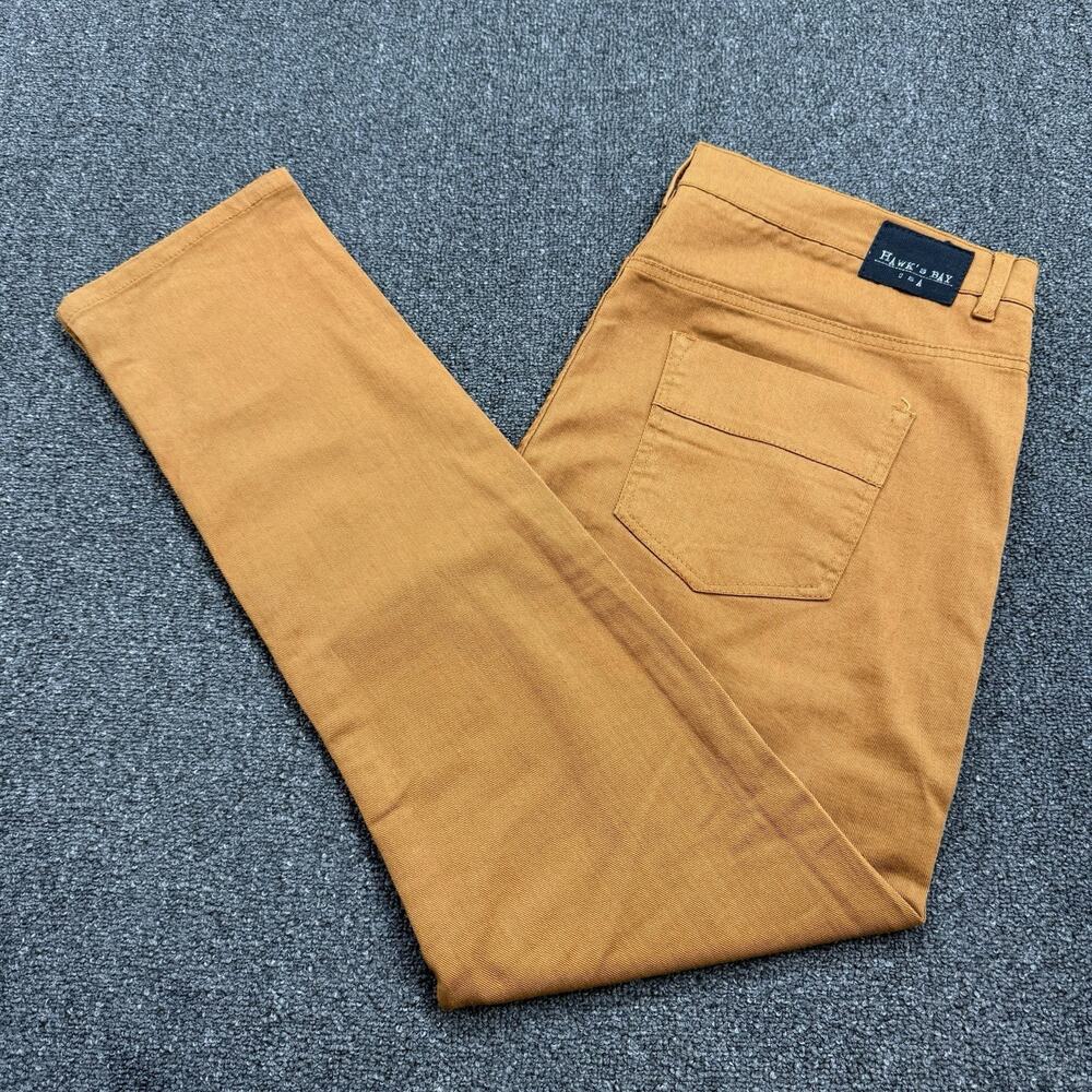 Hawk's Bay Skinny Jeans Mens Brown Burnt Orange USA Made Pants Size 40 x 32